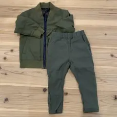 オリーブグリーン ジャケットとパンツセット