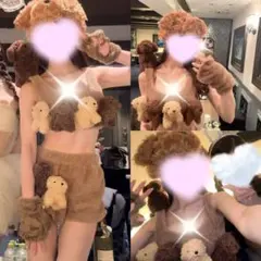 コスプレ　文化祭　アニマル　トイプードル　セット売り