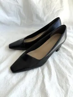 【美品】RANDA 23.5cm ヒールパンプス スクエアトゥ 通勤