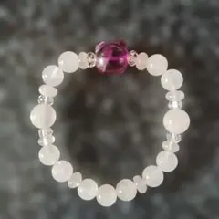 最終値下げ♡ローズクォーツ♡デザインブレスレット♡