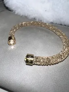 クリスタルオープンバングル ゴールド