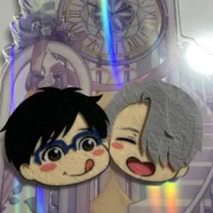 ユーリオンアイス 勝生勇利 ヴィクトルニキフォロフ 2個セット フェルトバッジ