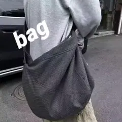 ショルダーバック 大容量 グレー ワンショルダー バッグ Y2K チェック 秋冬