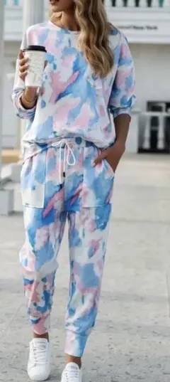 タイダイ柄スウェットセットアップ