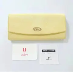 未使用品　ユーバイウンガロ　長財布　イエロー　レザーウォレット　かぶせのサムネイル