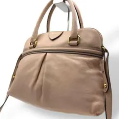 マークジェイコブス ハンドバッグ 2way 腕掛け 斜め掛け レザー ピンク系