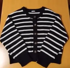 GU　ボーダーニットカーディガン