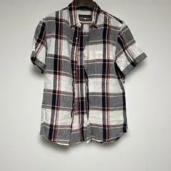 B:Ming life store by beams 半袖チェックシャツ L