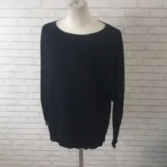 2.18 h27 ユニクロ ボートネックニットL 薄手