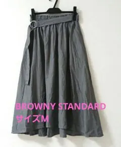 BROWNY STANDARD　グレンチェック　フレアスカート　M　最終価格のサムネイル