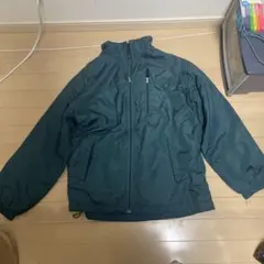 ダークグリーン ナイロンジャケット フルジップ