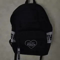 ロゴプリント リュック バックパック ブラック
