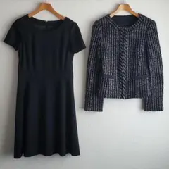 アンタイトル　フォーマル　ツイード　ジャケッ卜　ワンピース　上下セット