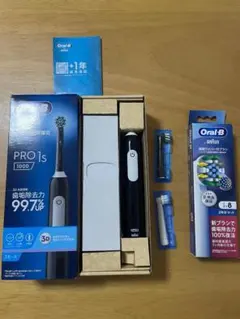 電動歯ブラシ オーラルB PRO1s本体＋ワイパー付き替えブラシセット
