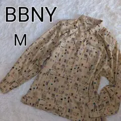 昭和レトロ ポリシャツ 柄シャツ 総柄 貝ボタン レナウン フリーサイズ