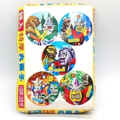 昭和レトロ 当時物 駄菓子屋玩具 カンカン丸面 特大メンコ 直径23cm 30
