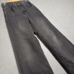 select MOCA デニムパンツ ブラック ストレート ハイウエスト Sのサムネイル