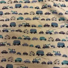 車とトラックのデザイン生地 はぎれ