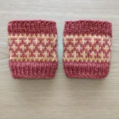 No.77 婦人サイズウール100%あったかリストウォーマー♪