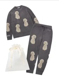 ジェラピケ　プードル柄フリースルームウェアセット