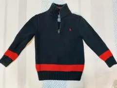 美品Polo by Ralph Lauren セーター 6 ネイビー/レッド