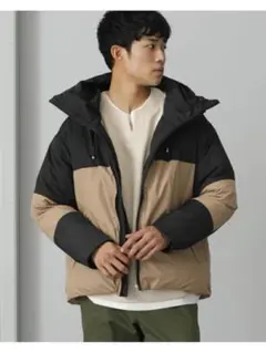 BEAMS HEART / 2トーン フード ブルゾン　ベージュ　メンズ