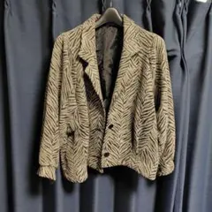 テーラードジャケット グレーと黒のストライプ サイズ13