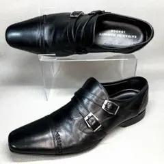 【美品】KATHATINE HAMNETT 25.5㌢ダブルモンク　ロングノーズのサムネイル