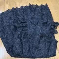 リリーブラウン　黒　レースノースリーブワンピース　ワンピース　膝丈