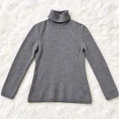UNIQLO ユニクロ　カシミヤ100% タートルネック ニット グレー M