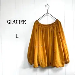 グラシア ハニーズ シフォンブラウス 刺繍オフショル ふんわり 五分丈 L