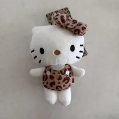 ハローキティ ヒョウ柄ぬいぐるみ