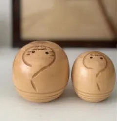 けんいち作　創作こけし 7cm・8cm ふたり組