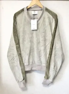 soerte Loose v-neck velvet sweat