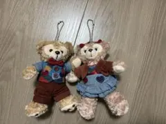 ストラップ付きテディベアぬいぐるみ2体セット