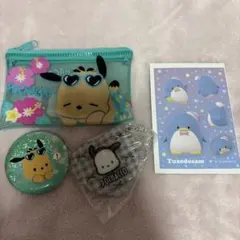 ポチャッコ　サンリオ　ポーチ　シール　ミラー　缶バッジ