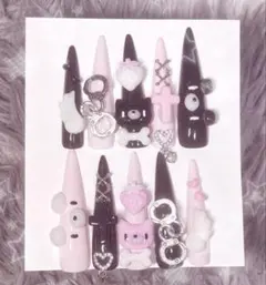 ロングネイルチップ平成女児 地雷 量産 サブカル くま