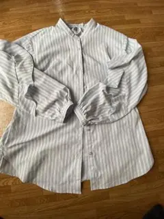 GU ストライプ柄 長袖シャツ Sサイズ