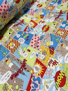 1m アメリカンコミックス　オックス　ハギレ　生地