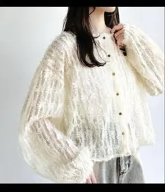 mily bilet カーディガン　アイボリー　L