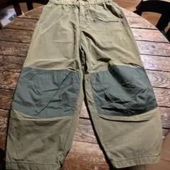 NIKO andニコアンドワークカーゴパンツウエストゴムオリーブグリーンLサイズ