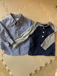 Ralph Lauren チェック柄長袖シャツとロンTのセット 12M