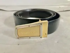 Christian Dior ディオール　レザーベルト　ゴールド金具