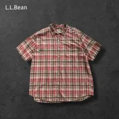 エルエルビーン L.L.Bean 半袖シャツ チェック コットン BDシャツXL
