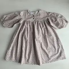韓国子供服guno＊花柄五分袖ボリュームスリーブワンピース＊size M