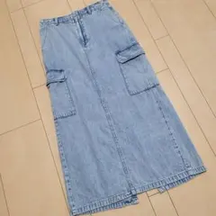 ジーユー　デニムロングスカート