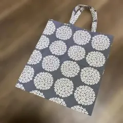 マリメッコ プケッティ柄　サブバッグ　エコバッグ グレー