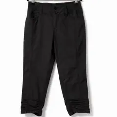 【ロートレアモン】クロップドパンツ チャコールグレー 7分丈 カジュアル 綺麗め