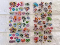 正規品 パワパフ うるちゅるポップシール プチドロップステッカー 2枚