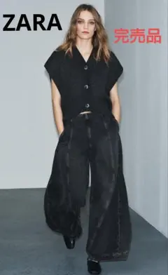 ZARA☆ZW COLLECTION バルーンハイライズデニムパンツ新品タグ付き